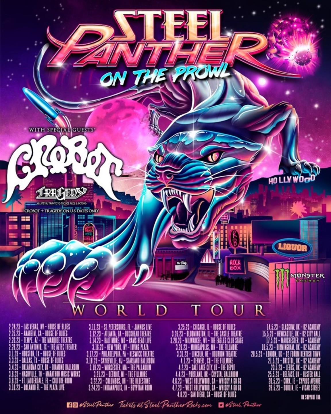 steel panther tour 2022 setlist
